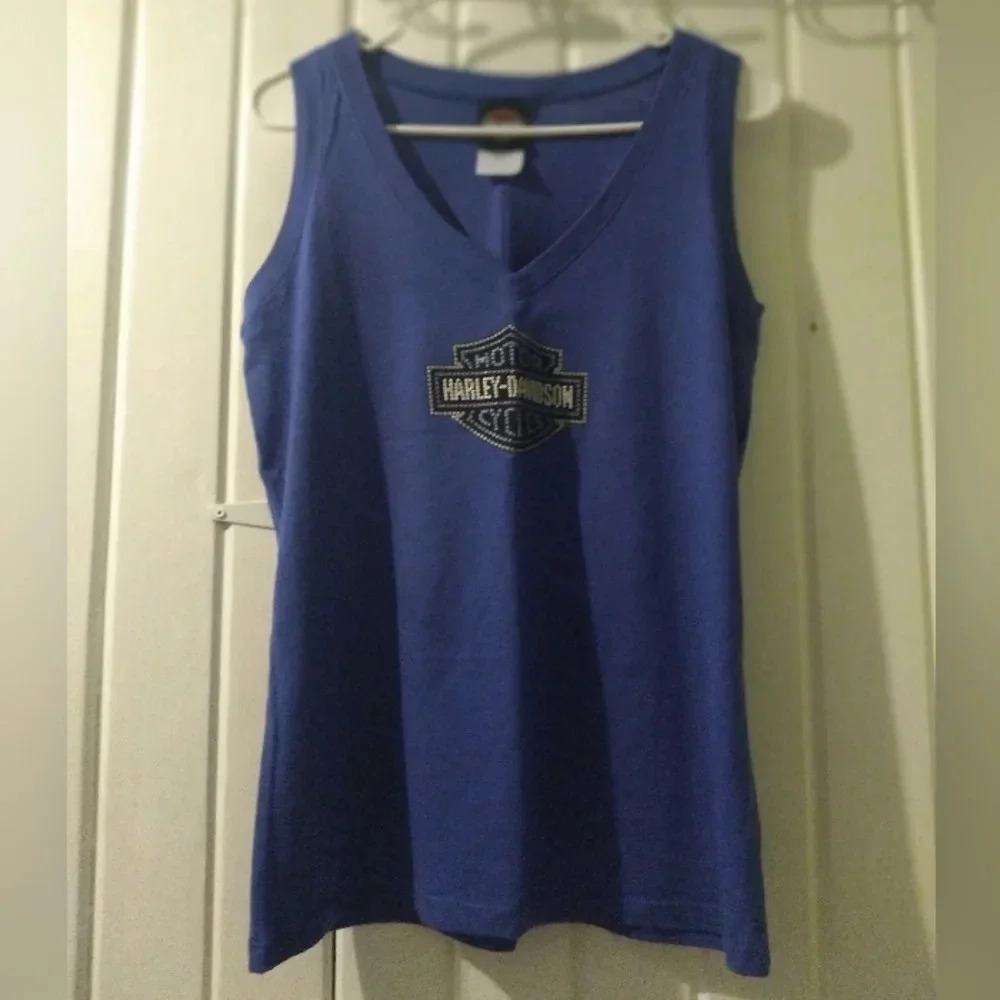 Harley-Davidson V-neck tank top-large EUC